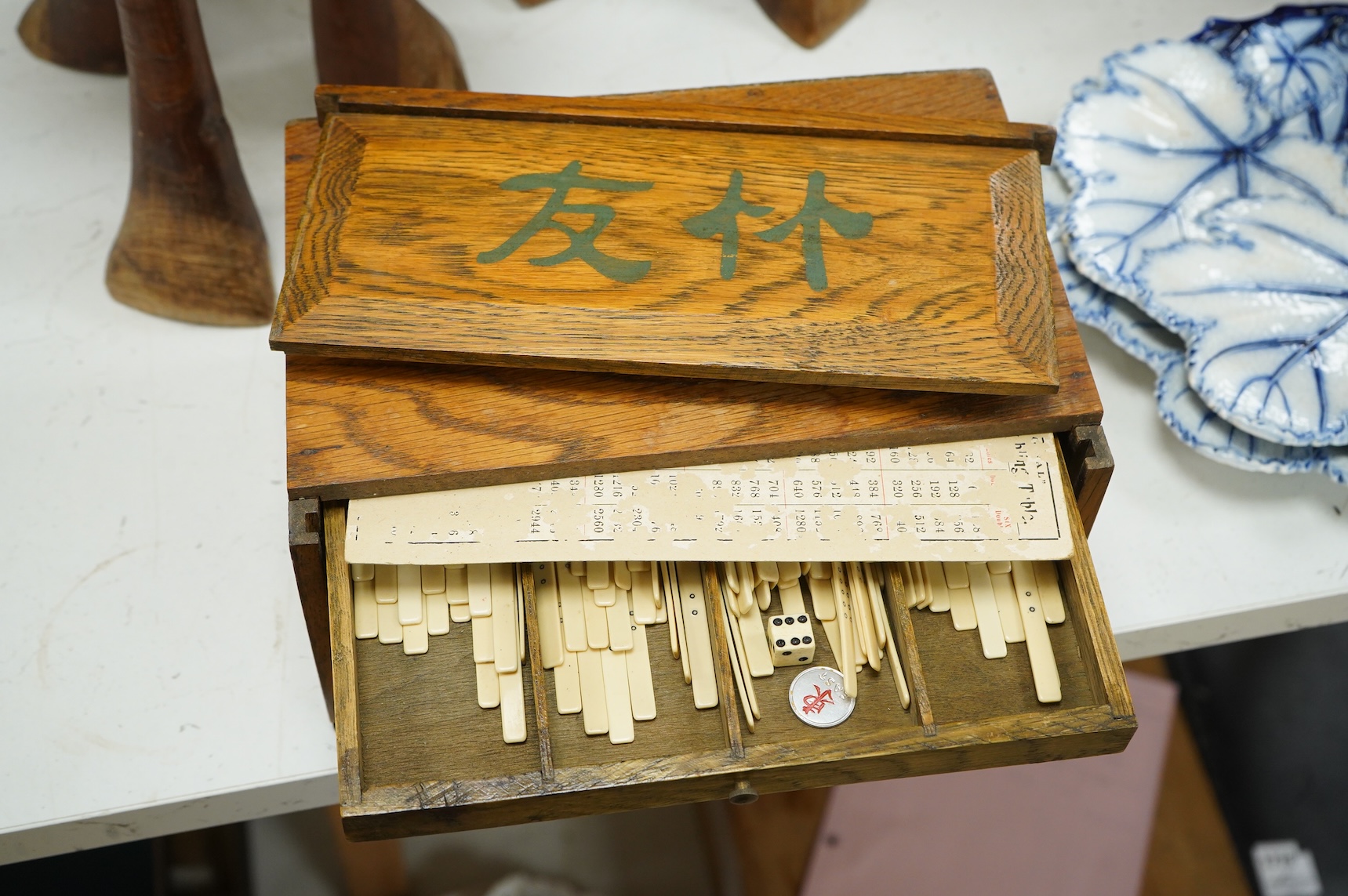 A Chinese mahjong set